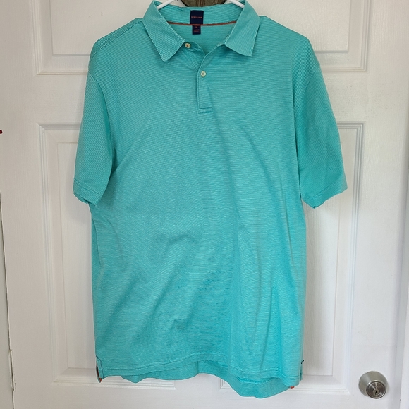 Mercer Blue Men's Short Sleeve Polo Shirt, Size: Medium Color: Teal - Picture 4 of 10